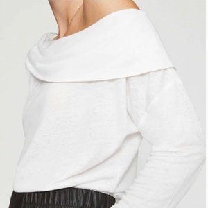 Brochu Walker Off Shoulder Tee Salt White NWT
